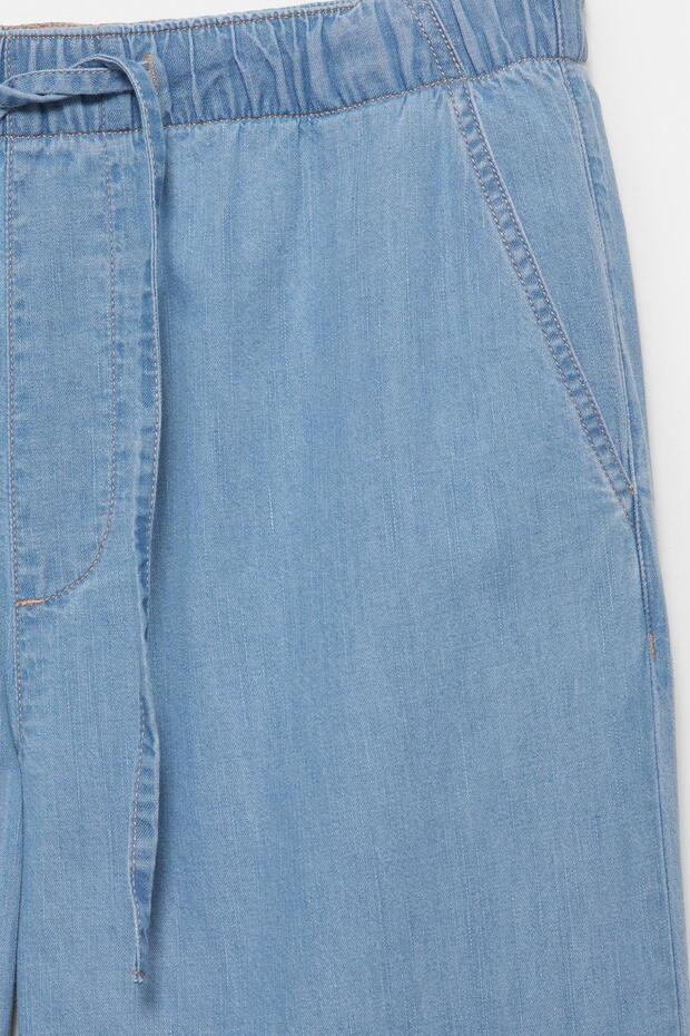 بنطال جينز متدفق مع خصر مطاطي - 3