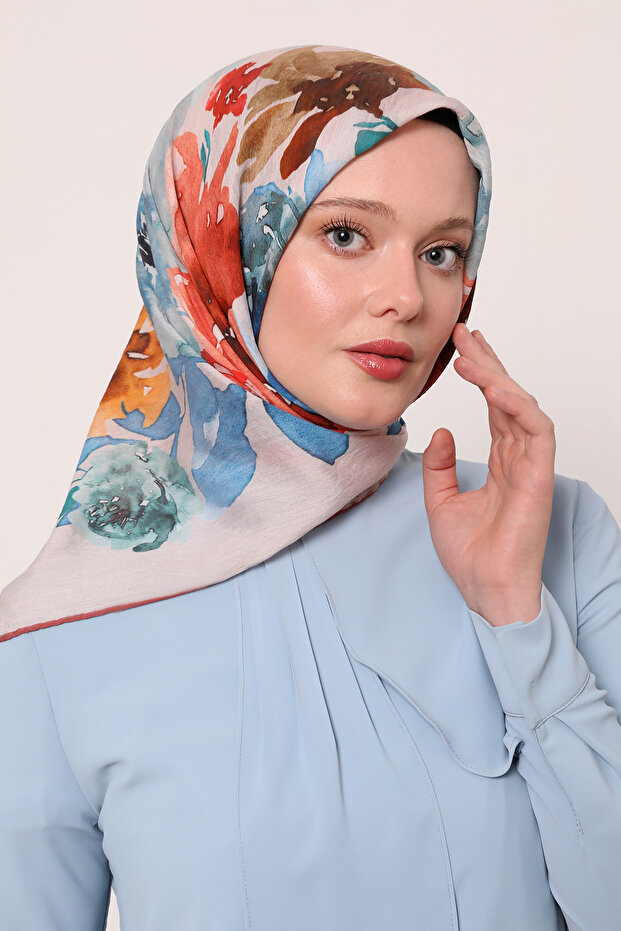 Dream Flower Pattern Summer Scarf - 1