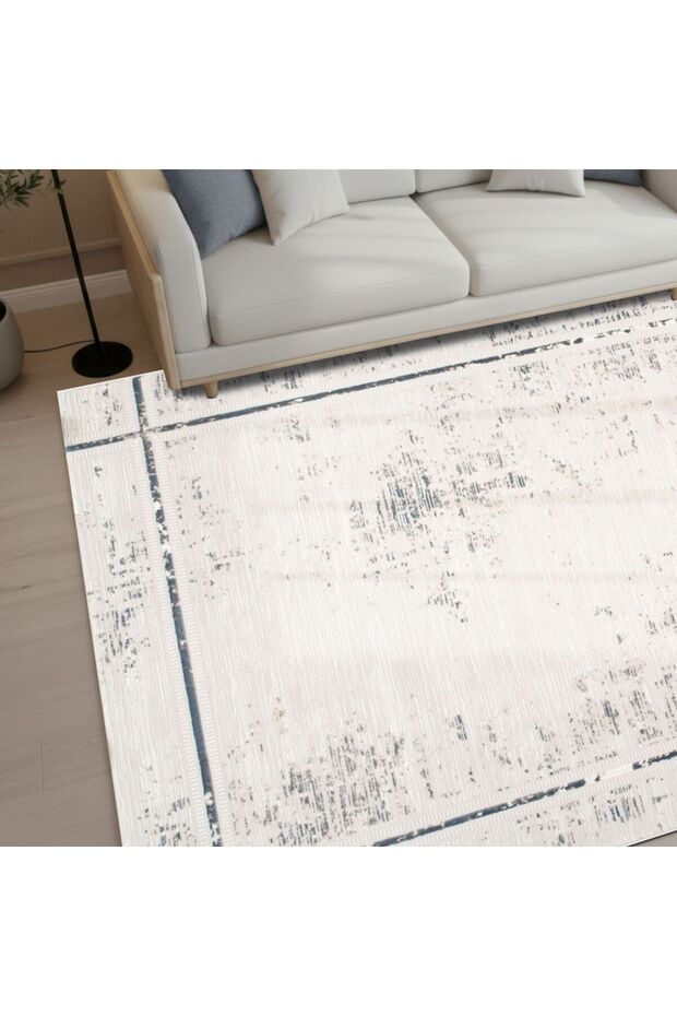 Urbana Contemporary Rug Area Rug Floor Covering 240x340cm-White Blue 231200400494 - 8