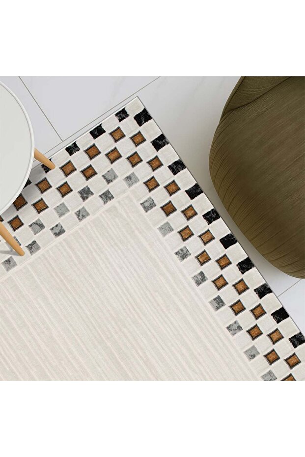 Galeria Lux Contemporary Rug Area Rug Floor Covering 160x230cm-White Black Gold 231200400461 - 1