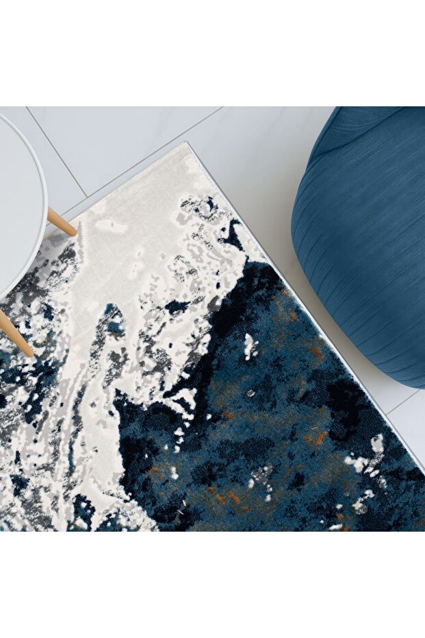 Harmony Modern Distressed Rug Area Rug Floor Covering 240x340cm-Blue 231200400439