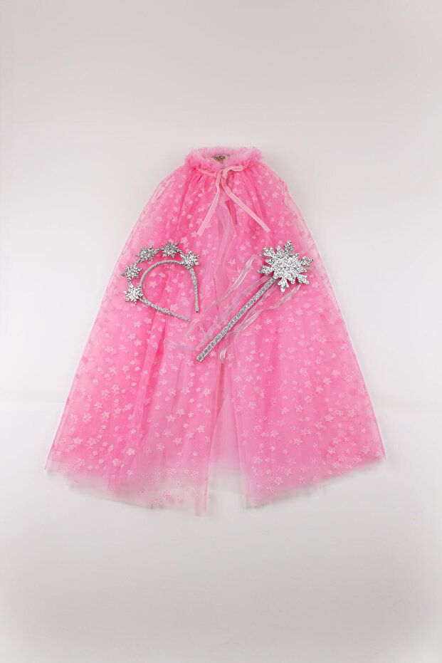Snow White Cape, Crown and Wand 3-Piece Set – Magical Touch for Little Princesses!