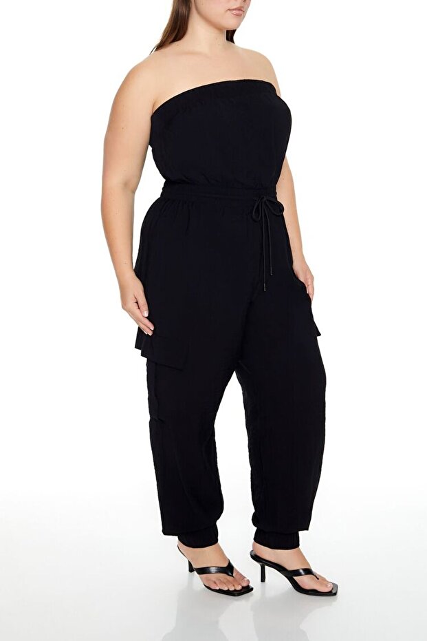 Plus Size Straplez Yaka Tulum - 3