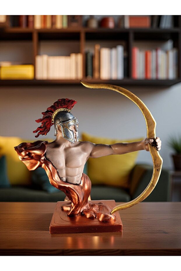 Monarch Art Roma Okçu Büst Figür | Güç ve Hedefe Odaklanma Sembolü | Ofis Ev Masaüstü Dekor (15 cm)