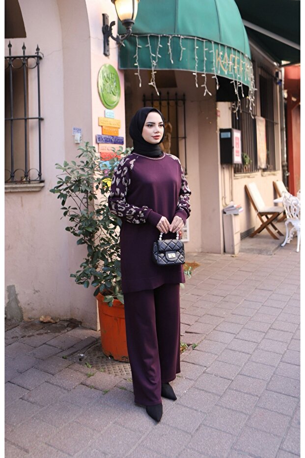 Leopard Patterned Mercerized Suit - 2