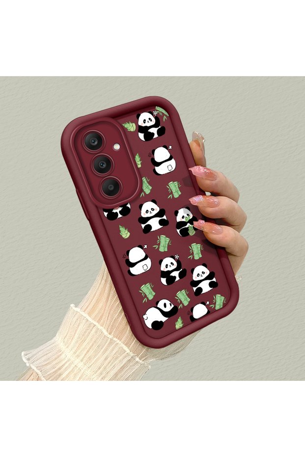 Samsung Galaxy S25 Compatible Cute Panda Anti-Drop Soft Silicone Phone Case