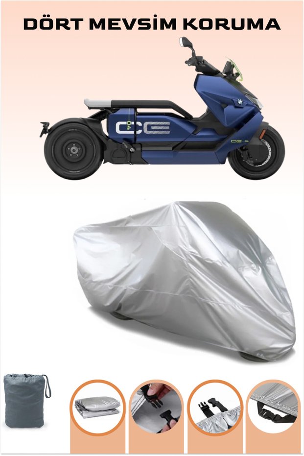 Grey Bmw Ce_04 Compatible Scooter Tarpaulin Electric Motorcycle Tarpaulin, Dust and Water Protection