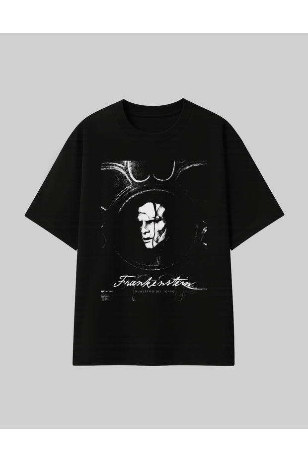 Frankenstein Printed 100% Cotton Unisex Oversized T-Shirt Tee Shirt