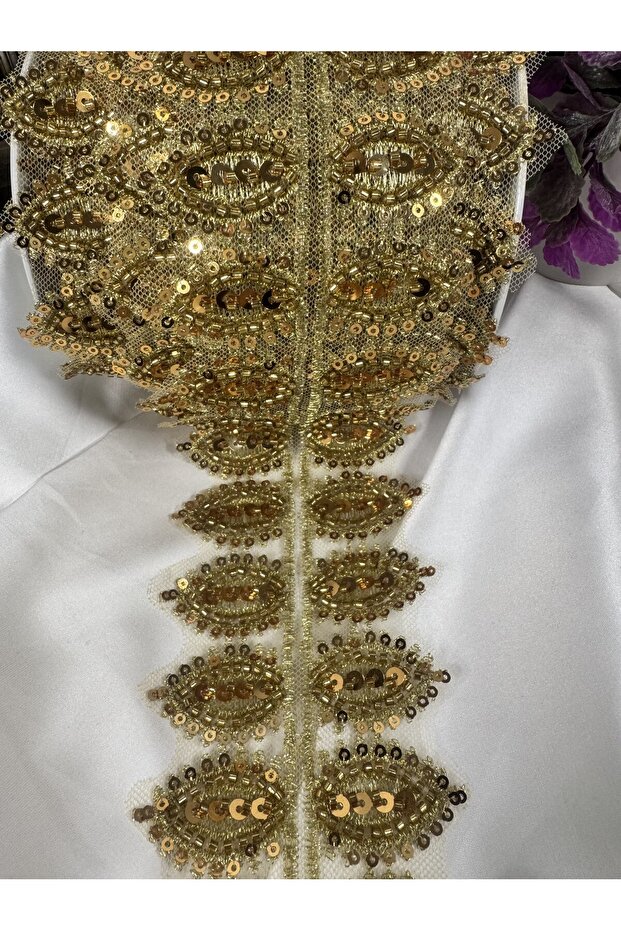 gold dantel şerit işlemeli - 3