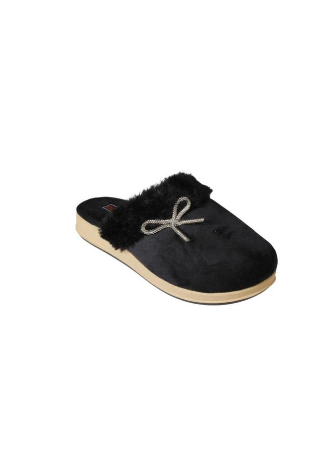Yazkiş Women's Black Camel Winter House Slippers
