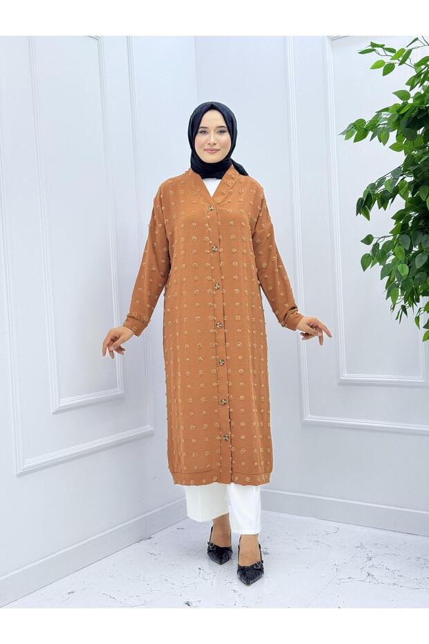 9876 puantiyeli hırka kiremit - 2