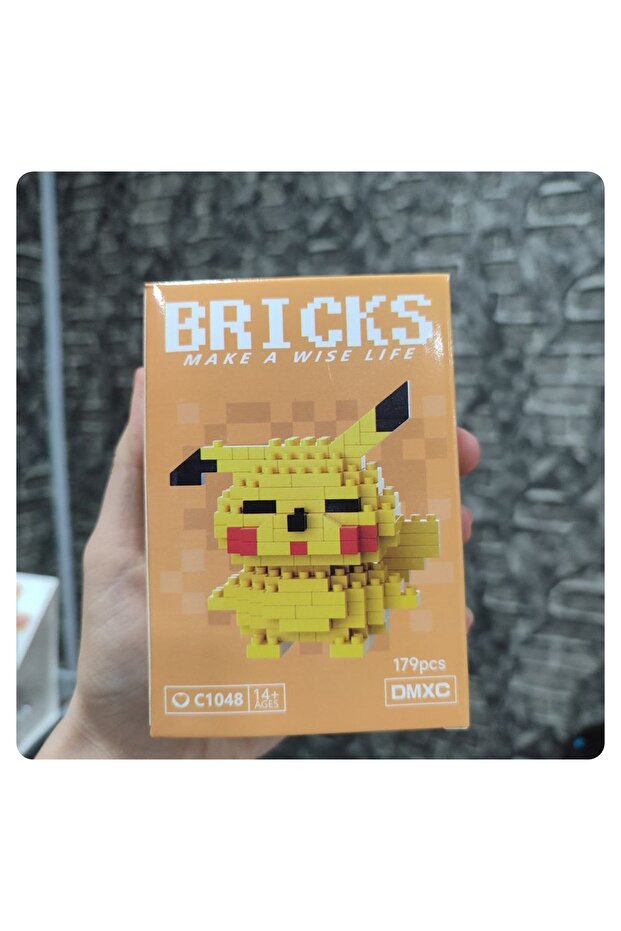 1 ADET Bricks Yılbaşı Temalı,Capybara,Pikachu,Süngerbop Yapı Oyuncak - 6