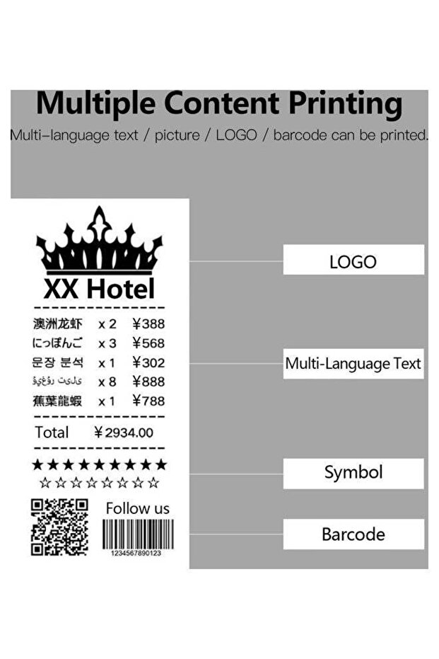 Mini Portable Thermal Printer Black - 4