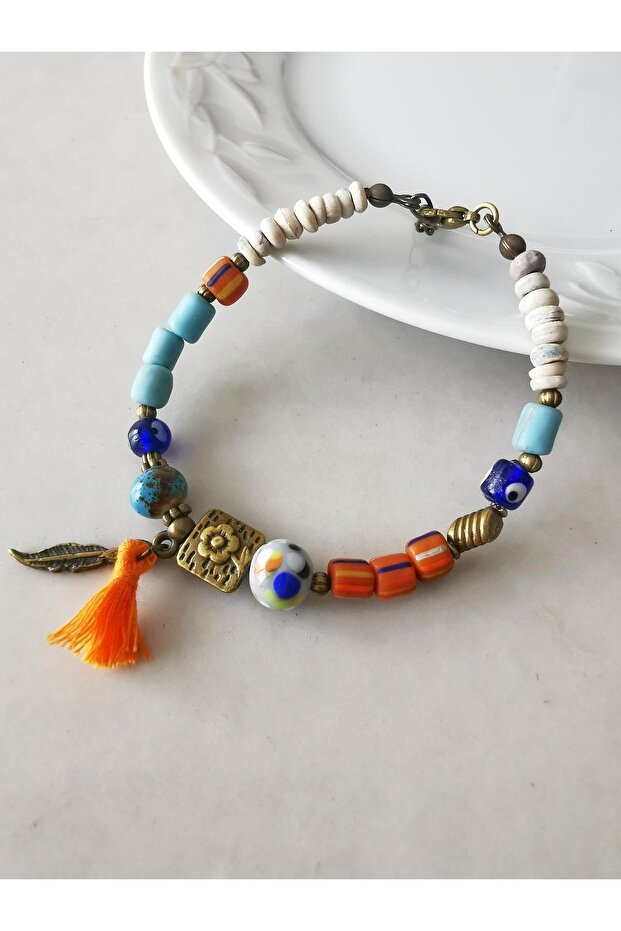 Custom Designed Evil Beaded Ethnic Women's Bracelet