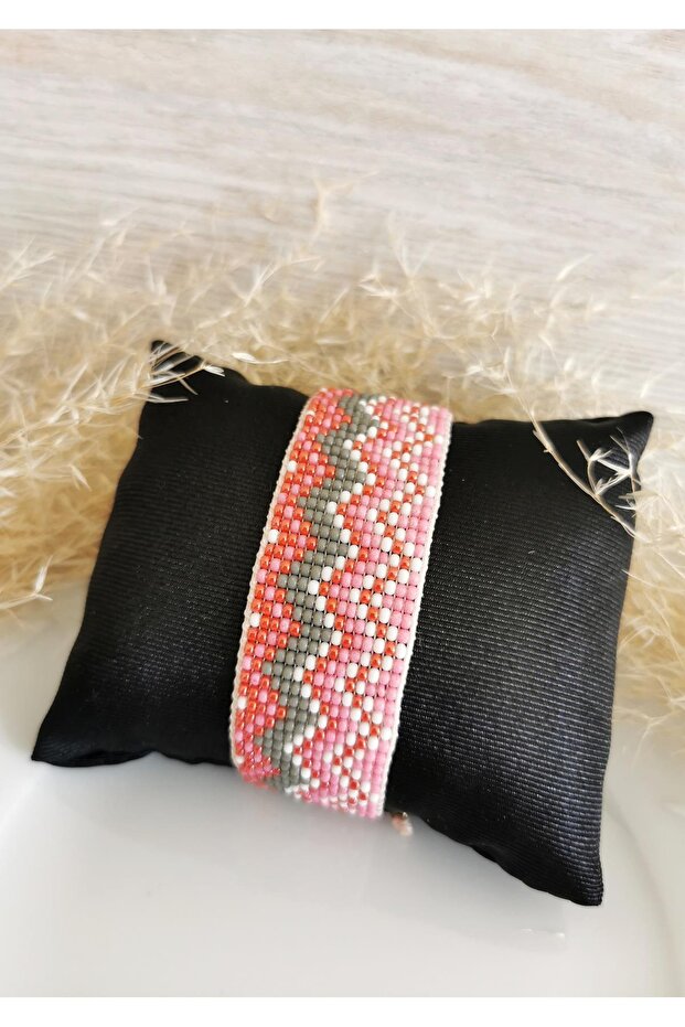 سوار ميوكي بتصميم نمط متعرج وردي - 1