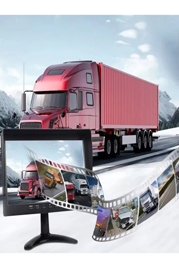 Backup Camera System with 4 Cameras and Monitor, Quad Split Screen Display, Night Vision, for Trucks - 2