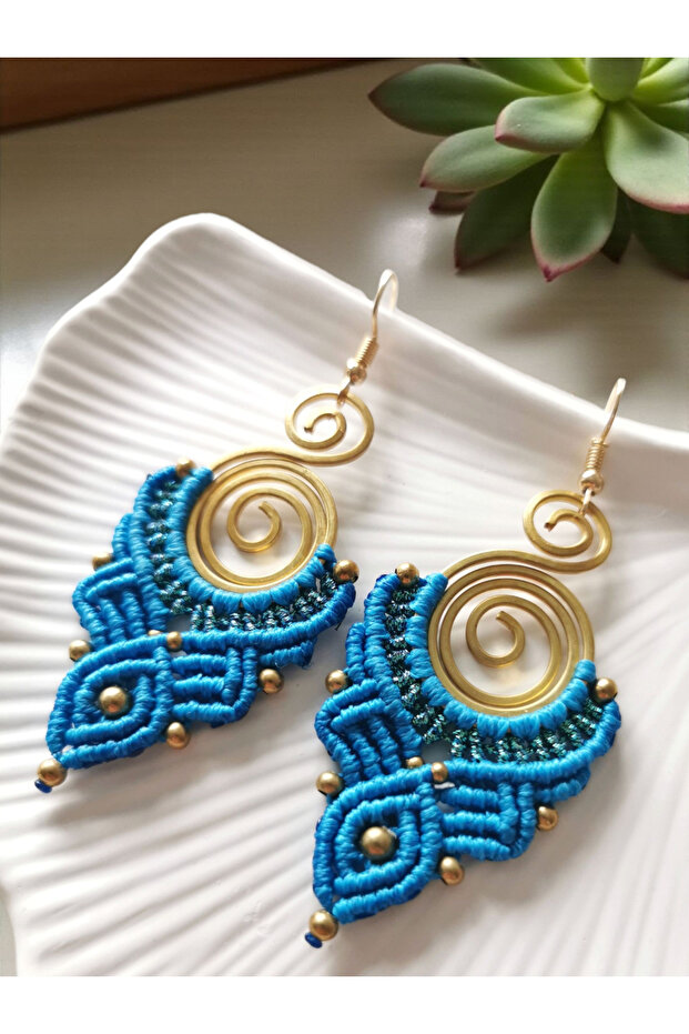 أقراط نحاسية حلزونية من ماكرولي - 1