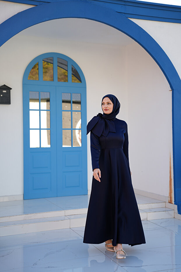 Rochie de seară Azade, bleumarin - 4