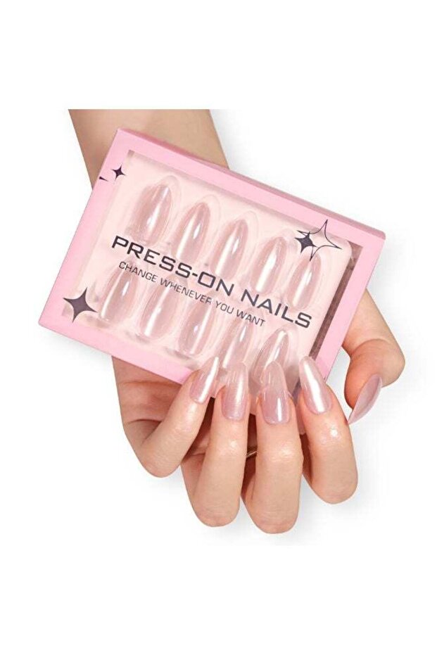 30 Pcs Press on Nails includes Glue, Nail File, Cuticle Pusher