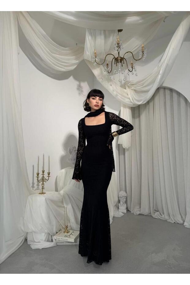 Olin Şallı Elbise - 5