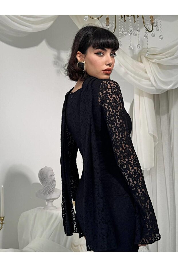 Olin Şallı Elbise - 8