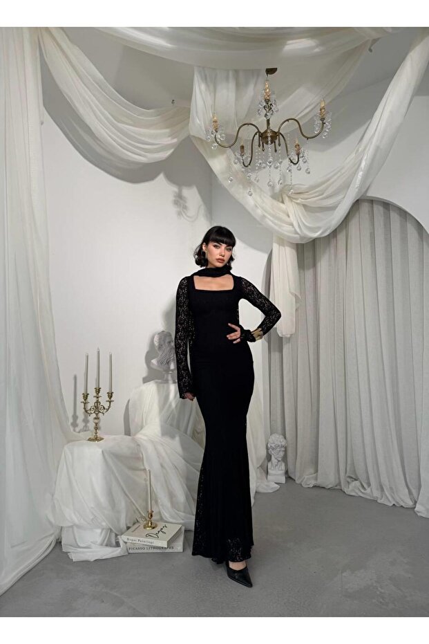 Olin Şallı Elbise - 2