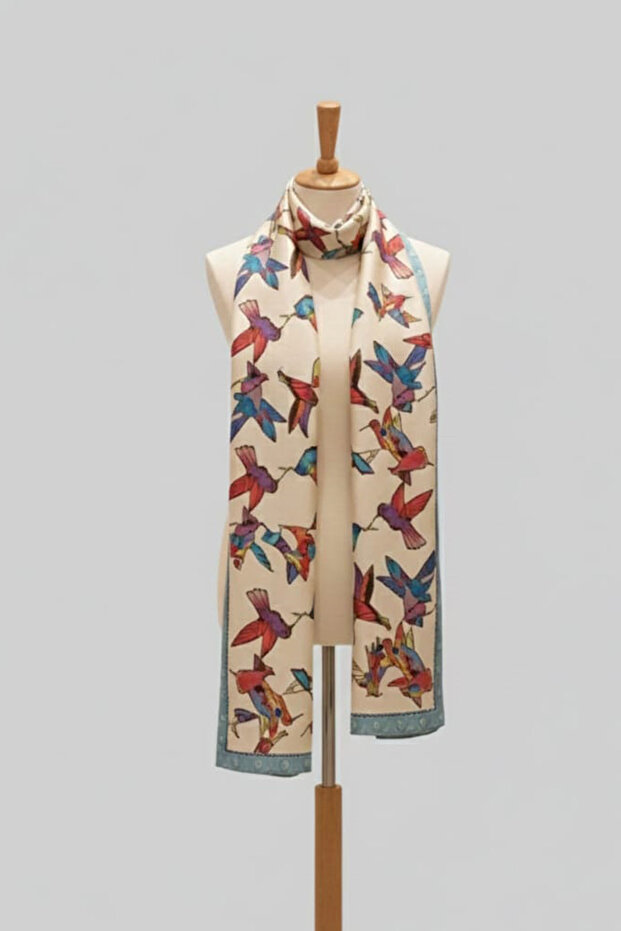 % 100 Ham İpek Fular - 3