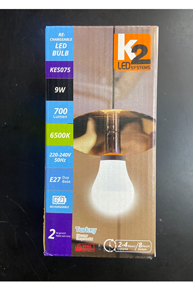 k2 9w şarjlı Ampül (2li) - 1