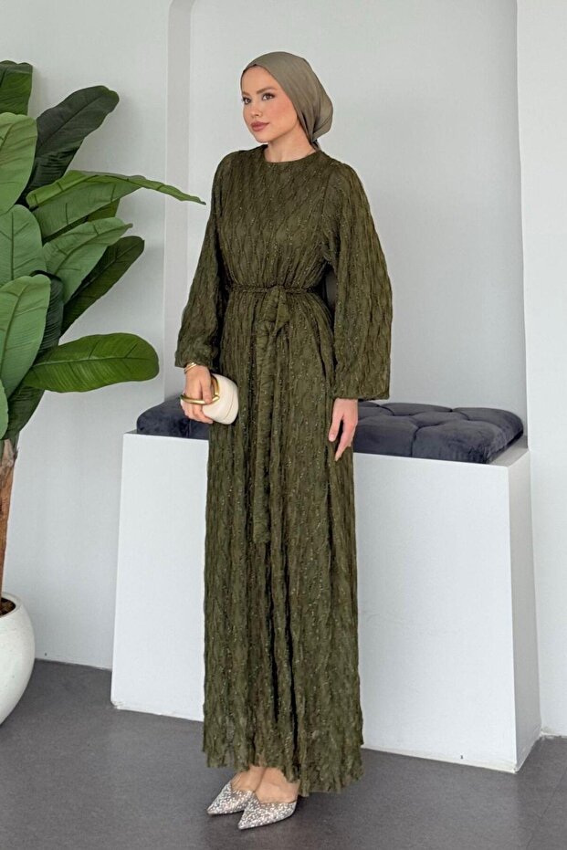 Maysa Evening Dress Khaki