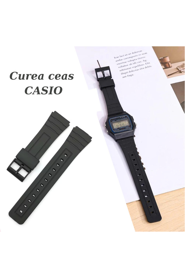 Casio Black watch strap - 8