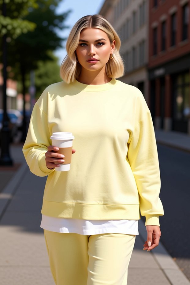 Women's Crew Neck Low Sleeve Oversized Thin Knitted Sweatshirt Functional Durable Quality