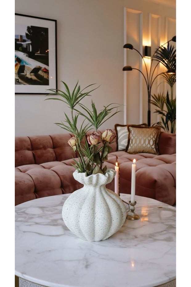 مزهرية فازة ديكور 21 سم - 1