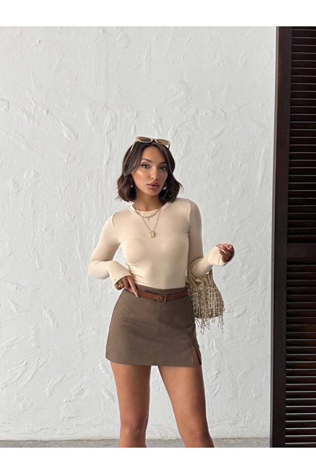 PARMAK GEÇMELİ BASİC BLUZ - 1