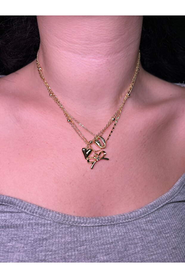 3' Lü Charm Kolye Seti - 1