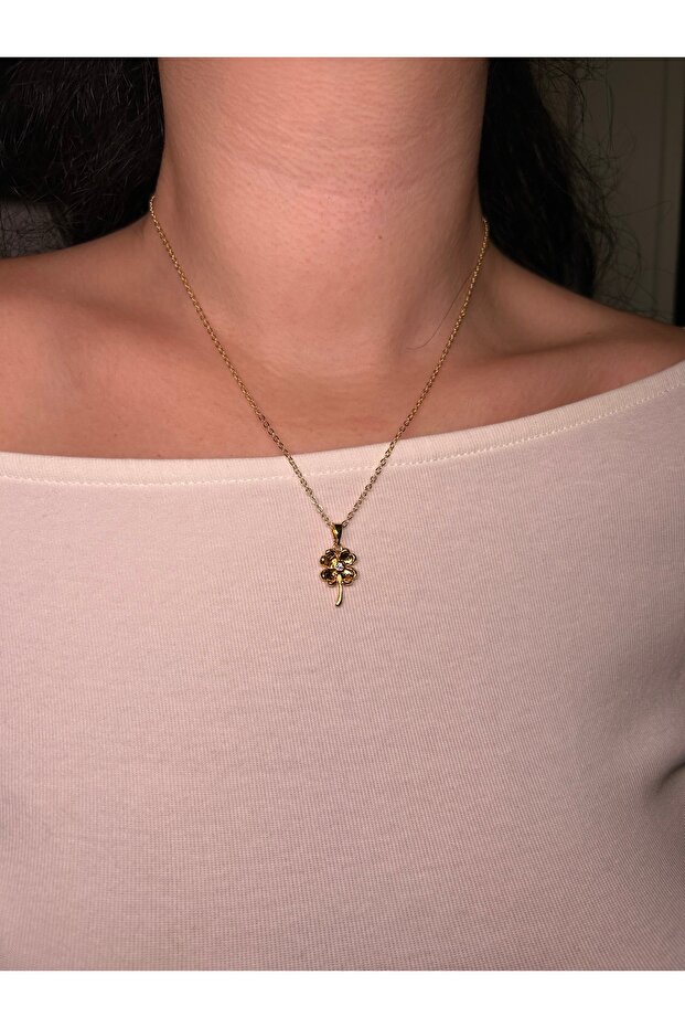 Mini Yonca Kolye - Şans Kolyesi - 1