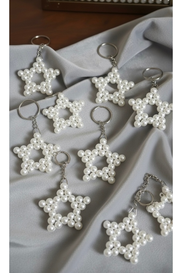 Pearl Star Keychain,Gift Keychain,Heynik,Organization 10 Pieces