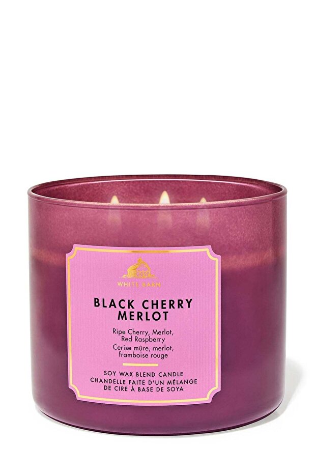 Black Cherry Merlot 3-Wick Candle - 2