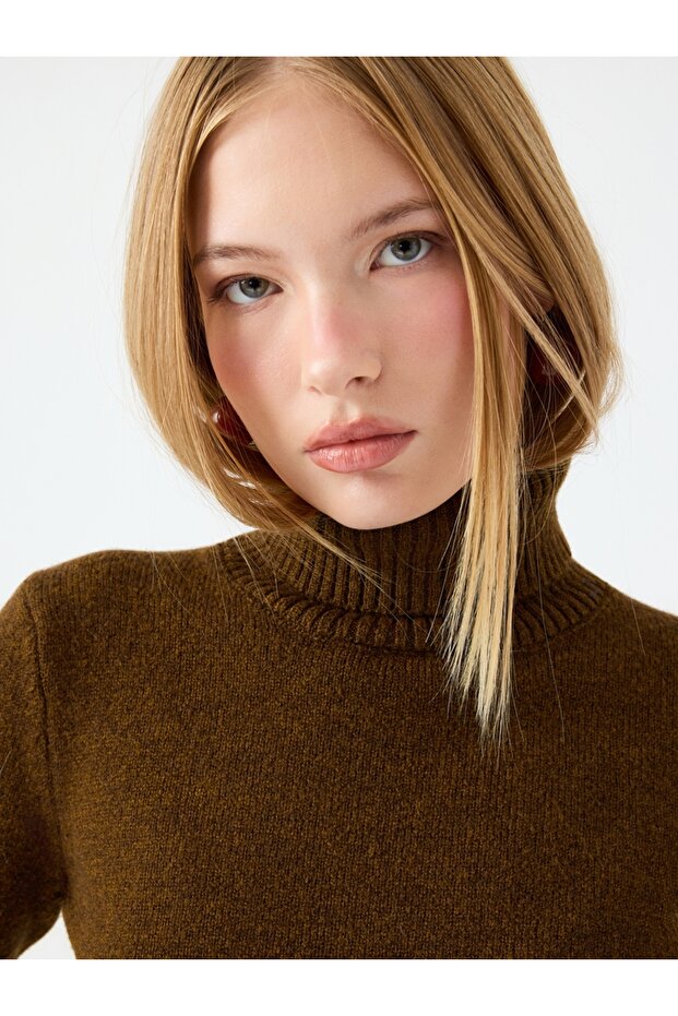 Regular Long Crop Kadın Kazak - 4