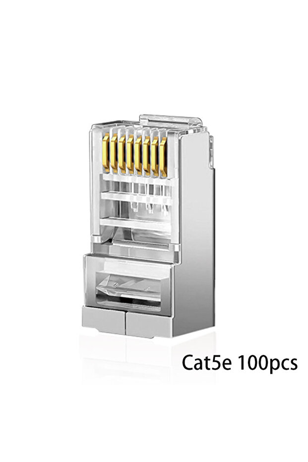 Other Cat5e 100pcs 1000Mbps Cat6 Cat5e RJ45 Plug Ethernet Cable Connector Male Lan Network 8P8C STP