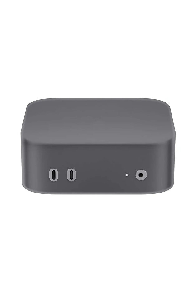 جراب حماية من السيليكون المقاوم للماء والتآكل سهل التركيب باللون الأسود لجهاز Mac Mini M4/M4 Pro 2024 Pr