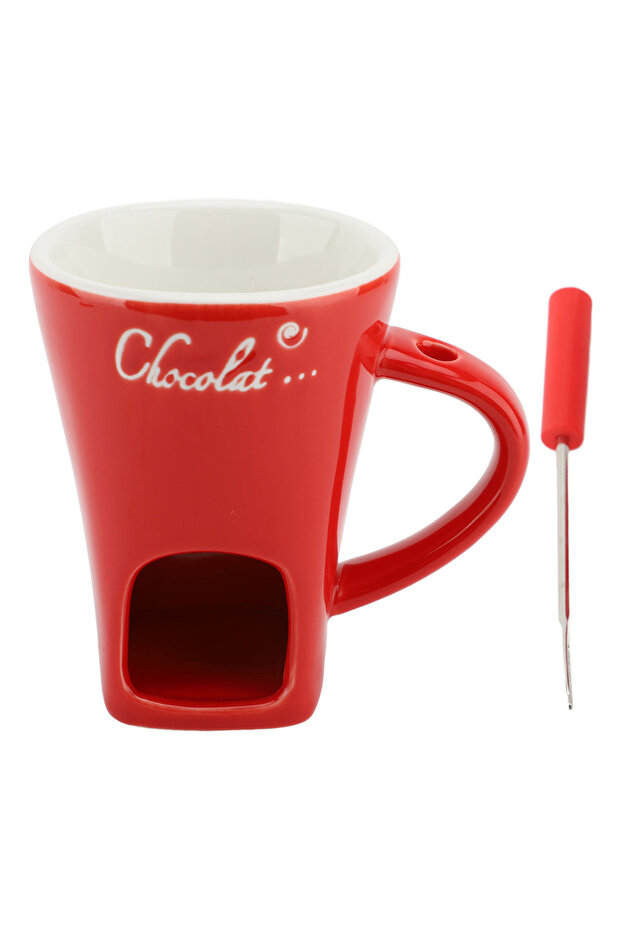 WHITE Chocolate Melting Cup Chocolate Melting Fondue Mug Ceramic Butter Warmer Pot Chocolate Melting