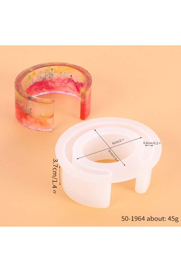 66mm 50-1964 Bracelet Ring Silicone Epoxy Resin Mold DIY Bangle Finger Ring Assorted Size Jewelry Cr