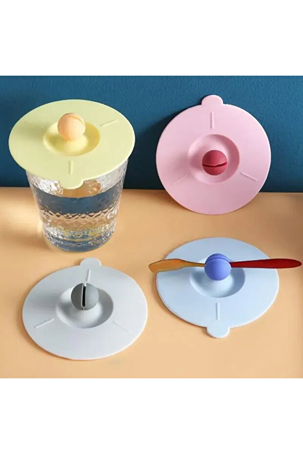 DUTRIEUX 4-color combination 1/4PC Anti-dust Tea Coffee Sealed Lid Round Universal Food Grade Mug Li