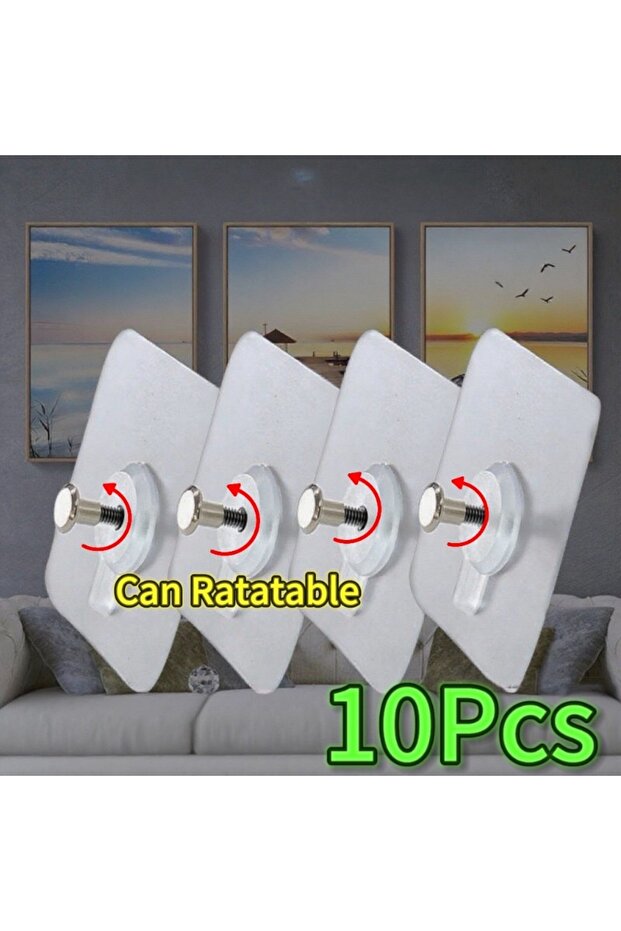 6x6CM 10pcs 10/20/30/50pcs Self-Adhesive Hook Strong Adhesive Picture Frame Nails Hooks Transparent