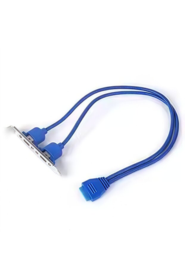1 قطعة محول رأس اللوحة الأمامية USB 3.0 المزدوج - كابل 20 سنًا إلى USB 3.0 للوحة الأم للكمبيوتر الشخصي
