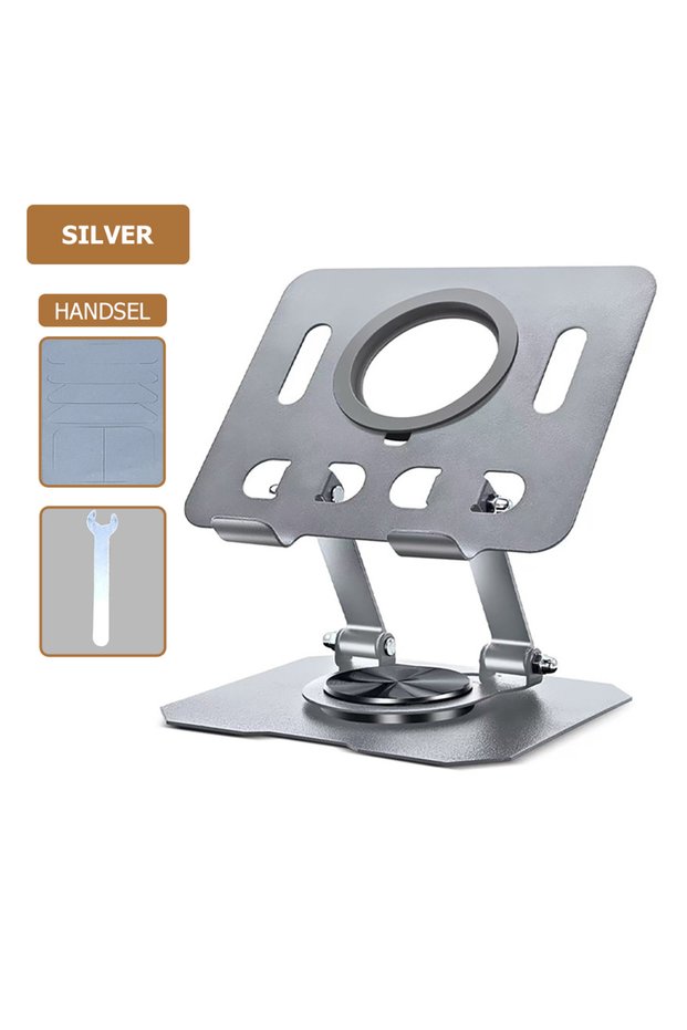 Black 1 360° Rotatable Tablet Stand Adjustable Foldable Desktop Stand Holder Compatible For 4.7-10 I