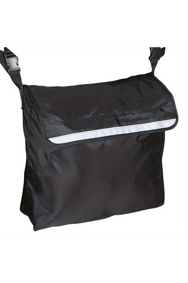 Black Wheelchair Rear Bag Reflective Tape Waterproof Storage Bag Water Bottle Storage Bag Accessorie