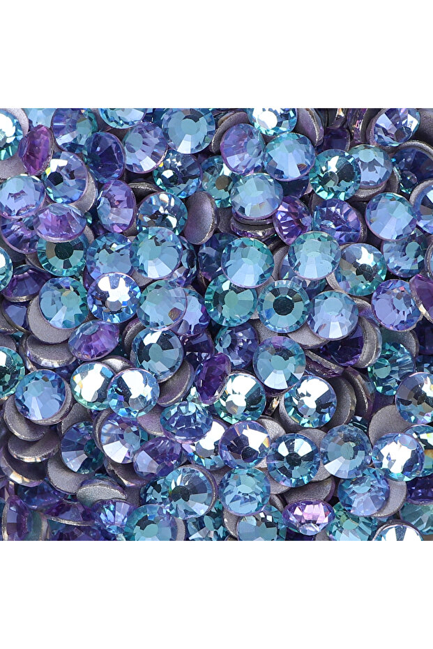 MixSS3-SS20-1440Pcs Blue Fairy SS3-SS30 Blue Fairy Crystals Non-hotfix Rhinestones And Decorati Blac