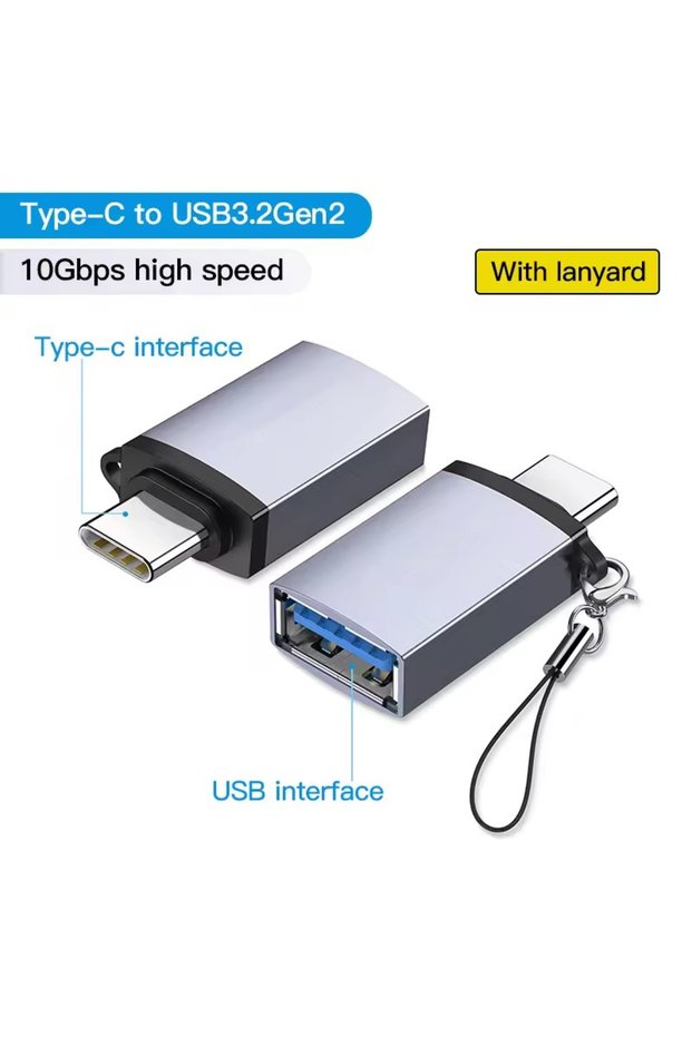 Type C to USB 3.2 USB 3.2 OTG Adapter USB C to USB 3.2 Gen2 Adapter for Macbook Laptops Card Reader