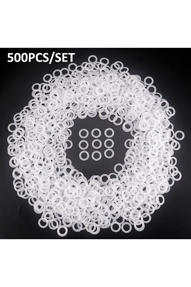 White 500pcs Plastic Round Crochet Ring O-Ring Suitable for DIY Crafts Supplies Crochet Knitting Bag